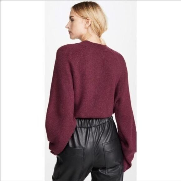 Nanushka Arden Knit Bell Sleeve Crew Neck Sweater - Picture 4 of 11